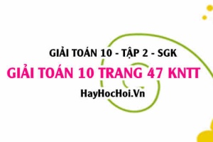 Giải Toán 10 trang 47 tập 2 Kết nối tri thức